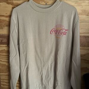 Coca-Cola Beige Sweatshirt Womens size small